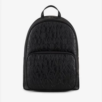 Armani Exchange | Armani Exchange Allover Monogrammed Faux Leather Backpack 额外6.5折, 额外六五折