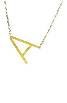 Savvy Cie Jewels | 14K Gold Plated Initial Pendant Necklace with Gift Box - Multiple Letters Available 3折