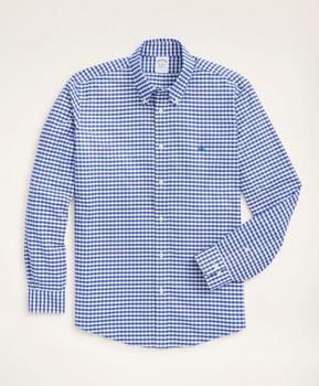 布克兄弟 衬衫, Brooks Brothers | Stretch Regent Regular-Fit Sport Shirt, Non-Iron Gingham Oxford商品图片 