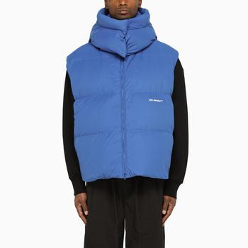 推荐Blue sleeveless padded jacket with logo商品