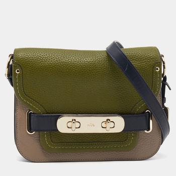 推荐Coach Multicolor Leather Small Swagger Crossbody Flap Bag商品