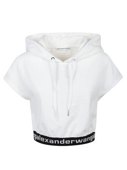 Alexander Wang | T By Alexander Wang Cropped Corduroy Hoodie商品图片,7.5折×额外9折, 额外九折