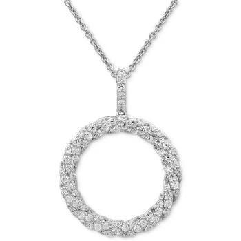 Macy's | Diamond Circle 18" Pendant Necklace (1/2 ct. t.w.) in Sterling Silver 