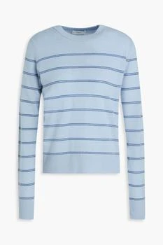 Vince | Striped merino wool and cashmere-blend sweater 2折