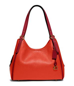 推荐Color-Block Leather Lori Shoulder Bag商品
