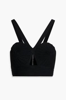 Alaïa | Cutout ribbed-knit bra top,商家THE OUTNET US,价格¥4742