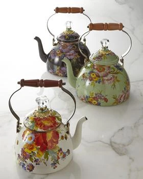 MacKenzie-Childs | Flower Market White Two-Quart Tea Kettle,商家Neiman Marcus,价格¥1216