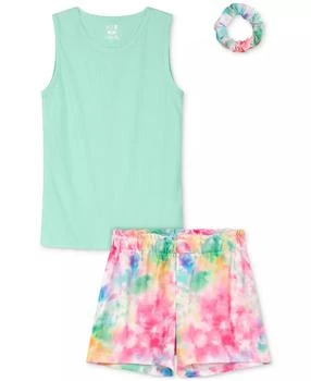 Max & Olivia | Max and Olivia Girls 3-Pc. Rib Tank Short & Pajama Set,商家Macy's,价格¥93