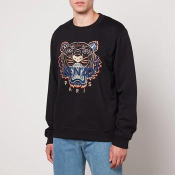商品KENZO Tiger Embroidered Cotton-Jersey Sweatshirt图片