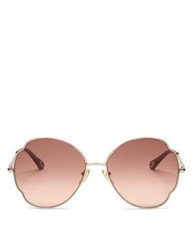 chloe太阳镜怎么样, Chloé | Women's Round Sunglasses, 60mm商品图片 