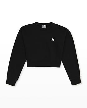 推荐Girl's Star-Logo Cropped Sweatshirt, Size 4-10商品