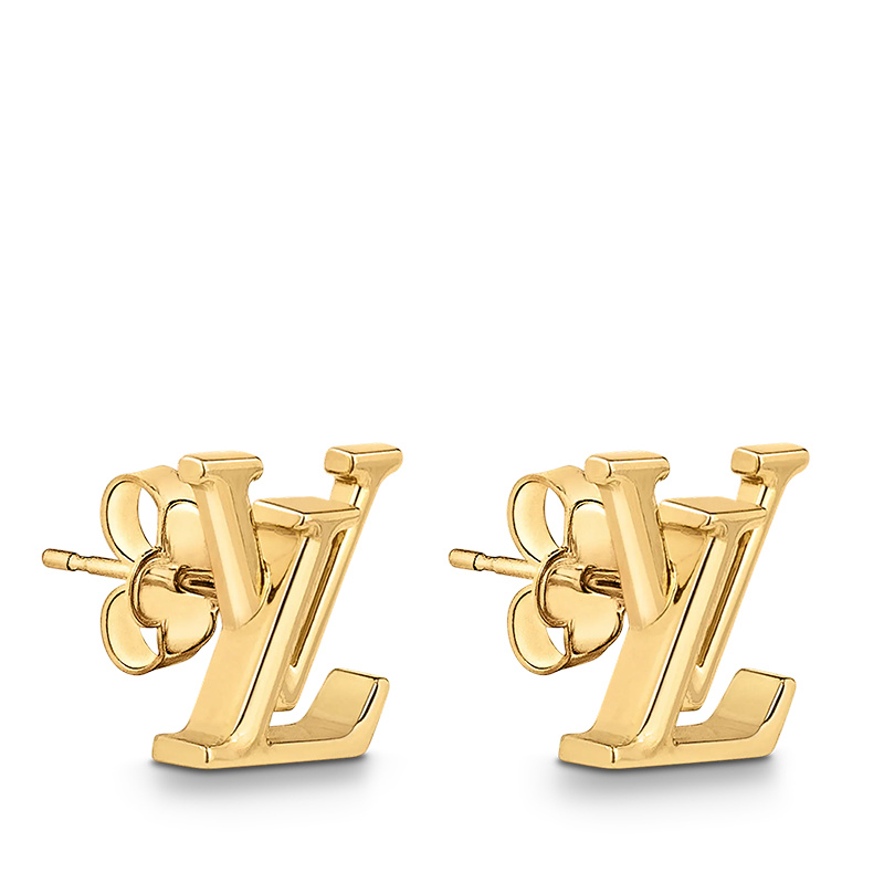 lv新款, Louis Vuitton | 预售十天 Louis Vuitton/路易威登 22春夏新款ICONIC系列 金色金属徽标字母造型耳环M00610商品图片 8折, 包邮包税