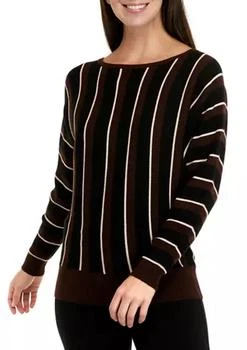 推荐Women's Color Block Striped Dolman Sweater商品