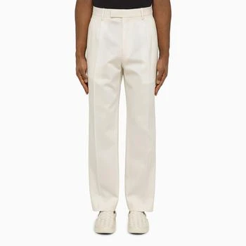 Zegna | White cotton and wool trousers 额外7.5折, 满$110享9折, 独家减免邮费, 满折, 额外七五折