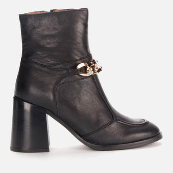 推荐See By Chloé Women's Mahe Leather Heeled Boots - Black商品