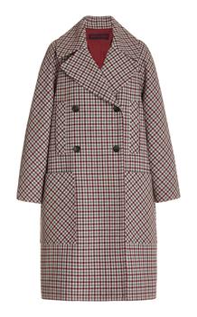 推荐Martin Grant - Women's Double-Breasted Wool-Blend Coat - Plaid - FR 34 - Moda Operandi商品