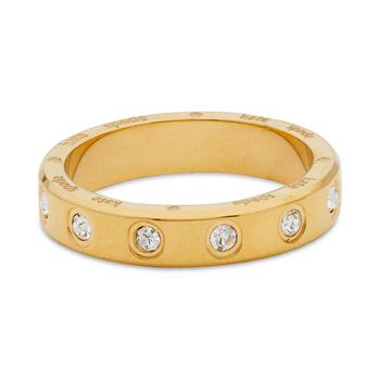 商品Gold-Tone Crystal Bezel Stack Ring图片