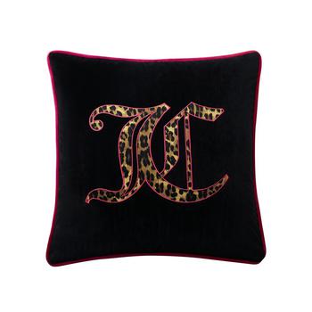 商品Velvet Cheetah Logo Decorative Pillow, 20" x 20"图片