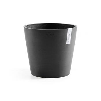 商品Amsterdam Round Plastic Flower Pot, Dark Grey, 16"图片