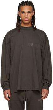 Essentials | Gray Flocked Long Sleeve T-Shirt商品图片,7.5折