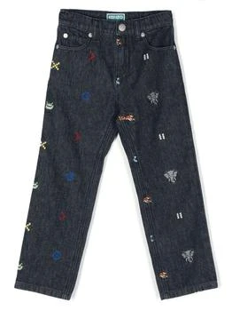 推荐Embroidered straight-leg jeans商品