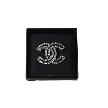 Chanel | Chanel Baguette Crystal CC Brooch Silver,商家NOBLEMARS,价格¥7369