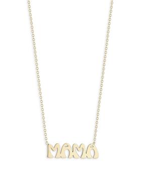 商品Moon & Meadow | 14K Yellow Gold MAMA Pendant Necklace, 16",商家Bloomingdale's,价格¥2712图片