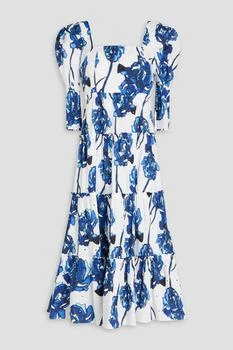 Diane von Furstenberg | Nora floral-print broderie anglaise cotton midi dress,商家THE OUTNET US,价格¥740