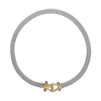 Italian Gold | Rounded Mesh Collar Necklace in 14k Gold over Sterling Silver,商家Macy's,价格¥2798