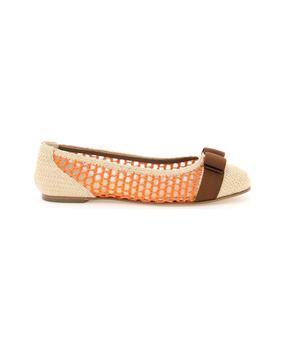 菲拉格慕芭蕾鞋, Salvatore Ferragamo | Varina Raffia Ballet Flats商品图片 