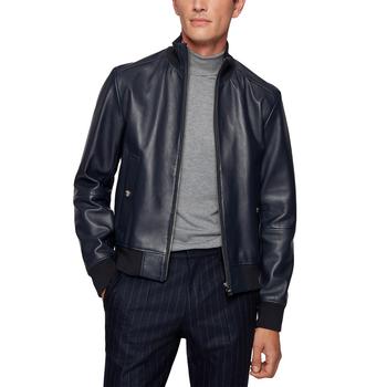 product BOSS Men's Bomber-Style Leather Jacket image