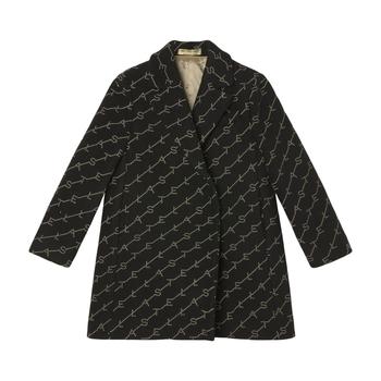 Stella McCartney | Stella McCartney Kids Allover Logo Printed Single-breasted Coat商品图片,