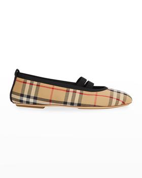 burberry grace代购, Burberry | Grace Vintage Check Ballerina Flats商品图片 