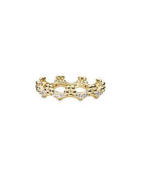 潘多拉戒指是什么牌子, PANDORA | Pandora 18K Plated CZ Promise Ring商品图片 4.3折