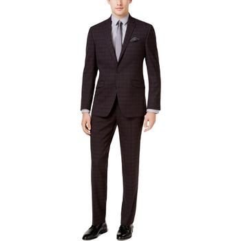 Kenneth Cole, Kenneth Cole | Kenneth Cole Reaction Mens Plaid 2PC Two-Button Suit商品图片 3.5折