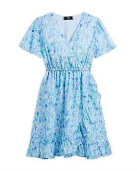 AQUA | Girls' Abstract Faux Wrap Dress, Little Kid, Big Kid - 100% Exclusive,商家Bloomingdale's,价格¥509