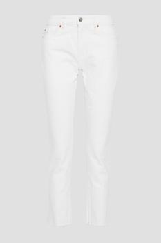 IRO | Hope frayed high-rise slim-leg jeans商品图片,3折