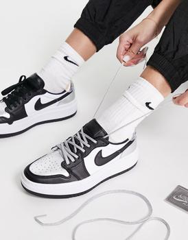 Jordan | Air Jordan 1 Elevate Low trainers in white and metallic black商品图片,