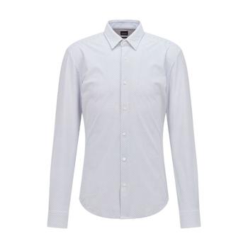 Hugo Boss | Slim-fit shirt in patterned performance-stretch jersey商品图片,5.9折