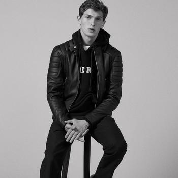 sandro外套是什么牌子, Sandro | Leather jacket with quilted trims商品图片 