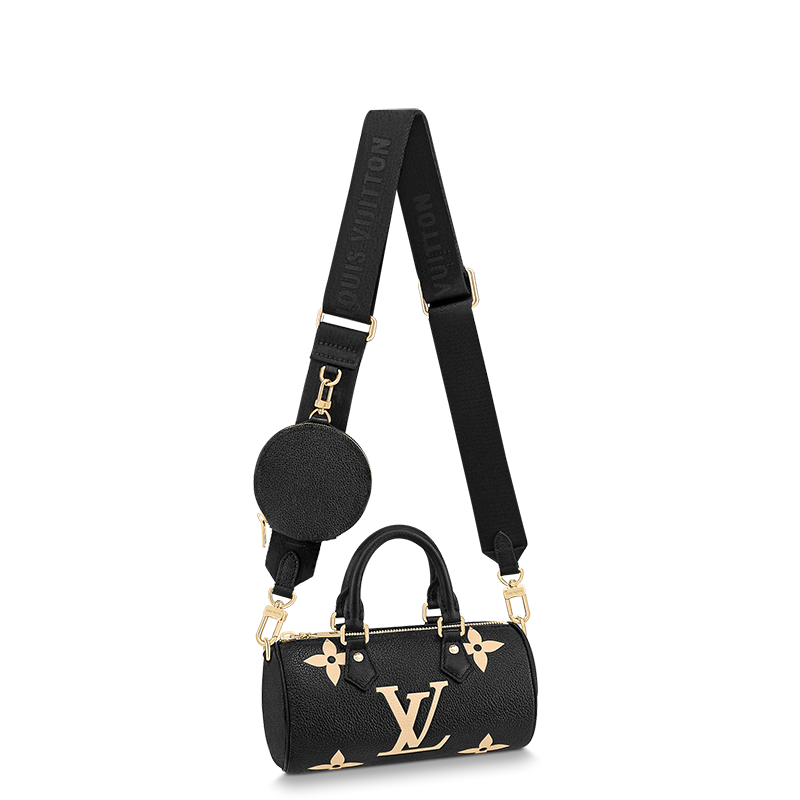 推荐【预售3-7天】LouisVuitton/路易威登22春夏新款PAPILLONBB系列女士黑色/米白色双色老花压纹粒面牛皮金扣单肩斜跨手提包M45980商品