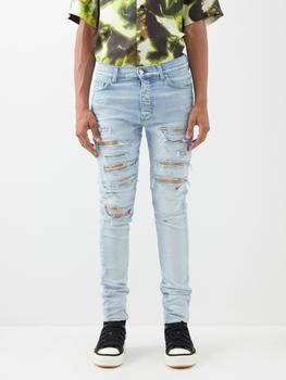 了解amiri牛仔裤, AMIRI | Thrasher distressed skinny jeans商品图片 