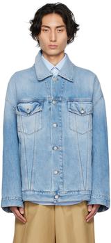 商品Acne Studios | Blue Loose Fit Denim Jacket,商家SSENSE,价格¥3043图片
