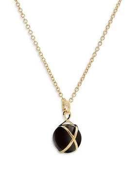 L. Klein | 18K Yellow Gold Prisma Black Agate Medium Pendant Necklace, 16-18",商家Bloomingdale's,价格¥16824