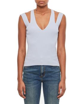 推荐Alexander McQueen Cut-Out Rubbed Tank Top商品