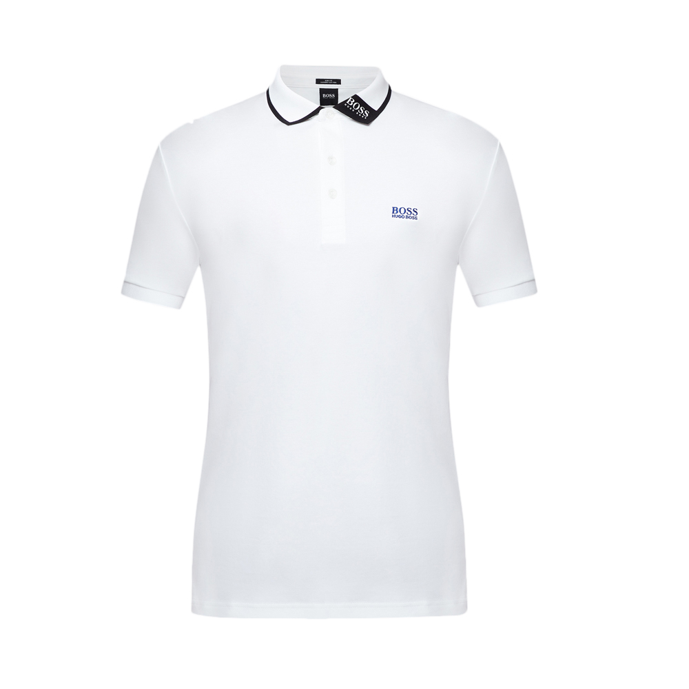 推荐HUGO BOSS 男士白色棉质短袖POLO衫 PAULE-1-50448603-100商品