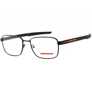 推荐Prada Sport Men's Eyeglasses - Black Rectangular Metal Frame, 57 mm | 0PS 54OV 1AB1O1商品