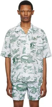 Lacoste | Green & White Netflix Edition Printed Shirt 6.9折