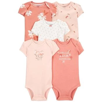 Carter's | Baby Girls Short Sleeve Original Bodysuits, Pack of 5,商家Macy's,价格¥235