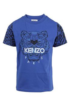 推荐Kenzo Kids Tiger Embroidered Crewneck T-Shirt商品